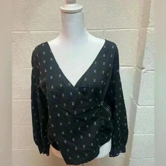 Madewell black and white blouse - Picture 1 of 4
